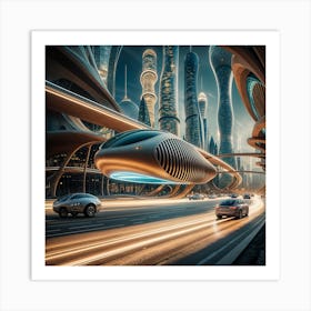 Flying car Art Print