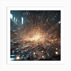 Explosion In A Factory Art Print