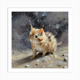 Cat on Moon Art Print