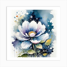 Watercolor Flower Painting 1 Art Print