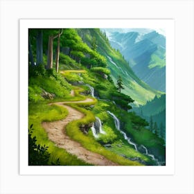 Path To The Mountains 1 Art Print