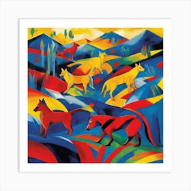 Franz Marc inspired painting 1 Art Print