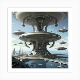 Futuristic City 1 Art Print