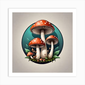 Mushroom Illustration 2 Art Print