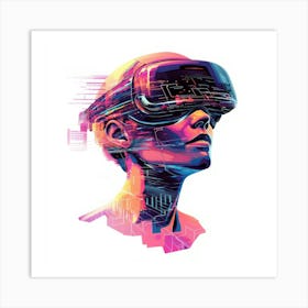 Vr Headset.Generated AI. Wall Art Print 8 Poster