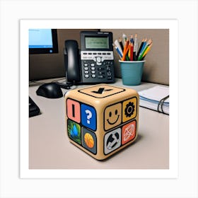 Office Cube Art Print