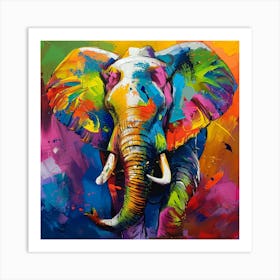 Colorful Elephant 8 Art Print