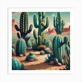 Cacti Adventure Art Print