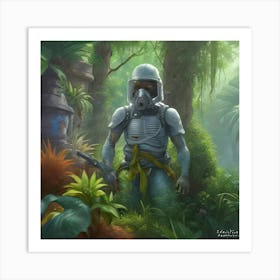 Hazmat Soldier In Forest Art Print