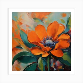 Orange flower Art Print