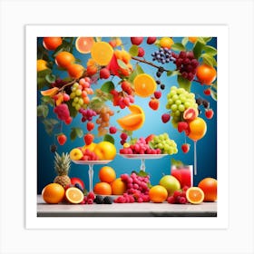 Colourful image of fruits Art Print