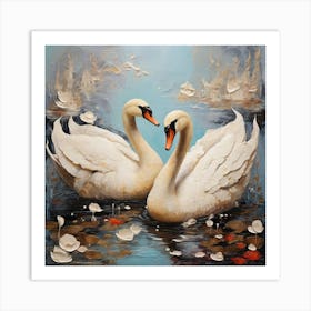 Swans 10 Art Print