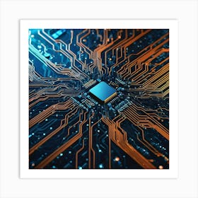 Computer Circuit Board 15 Art Print