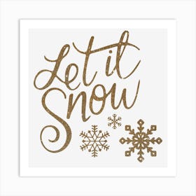 Let It Snow Christmas Art Print