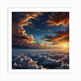 Sunrise Over Clouds 10 Art Print