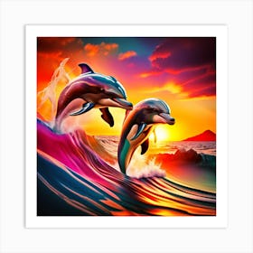 Dolphins1 Art Print