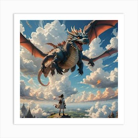 Dragons In The Sky Art Print