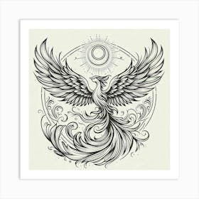 A mythical phoenix 3 Art Print