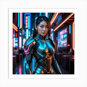 Futuristic Girl 23 Art Print