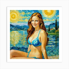 Girl In A Bikinithji Art Print