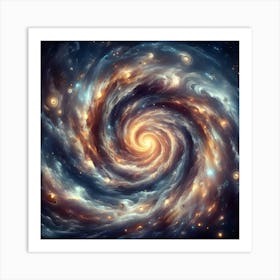 Abstract Wallart Celestial Whirlpool 1 Art Print