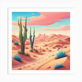 Desert Landscape 10 Art Print