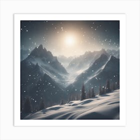 Snowy Mountains 8 Art Print