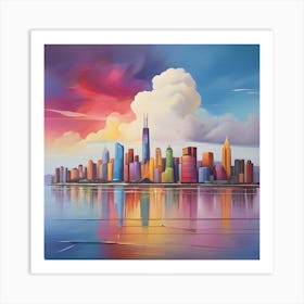 Chicago Skyline 1 Art Print