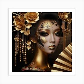 Geisha Woman Art Print