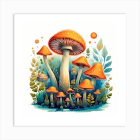 Mushroom Forest 13 Art Print