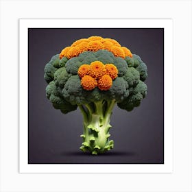 Broccoli Flower 8 Art Print