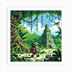 8-bit jungle exploration 1 Art Print