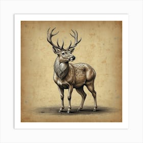 Deer Illustration Art Print