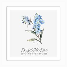 Forget Me Not Art Print