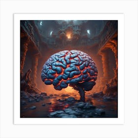 Brain In A Cave Art Print