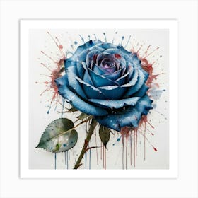 Blue Rose 12 Art Print