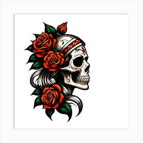 Day Of The Dead Skull Art Print