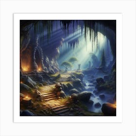 Fantasy Cave 5 Art Print