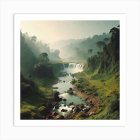 Waterfall Stock Videos & Royalty-Free Footage Art Print