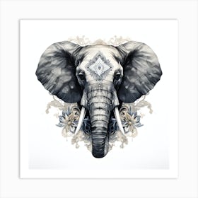 Elephant Series Artjuice By Csaba Fikker 006 Art Print