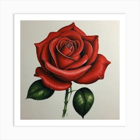 Red Rose 6 Art Print