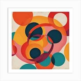 Abstract Circles Canvas Print 1 Art Print