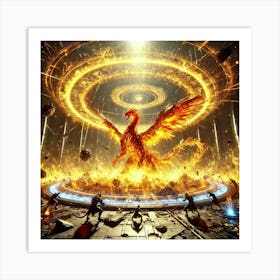 Phoenix Wyrm Solar Inferno Aura Art Print