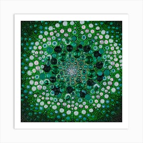 Blue And Green Square Art Print