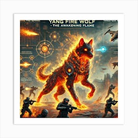 Yang Fire Wolf Adaptive Combat Art Print