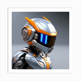 Robot With Blue Eyes 1 Art Print