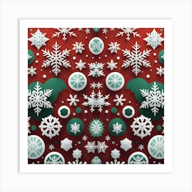 Christmas Snowflakes 1 Art Print