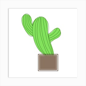 Limey Cactus Art Print