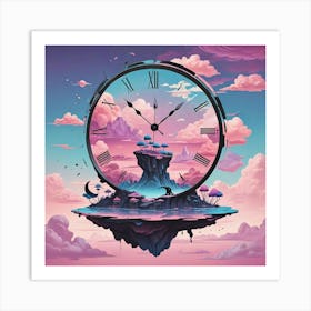 Triangle Geometric Clock Booble Marble Clock Frida Kahlo Clock Prismfold Clock Karma That Goes Around, Comes Around Circle Quote Clock Lucky Cat Clock (54) Art Print