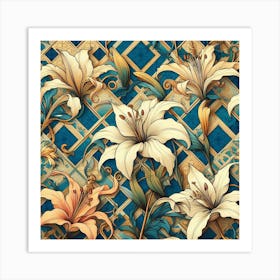 Mosaic Lily 2 Art Print